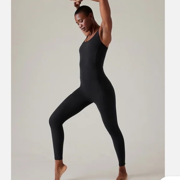 Athleta Salutation 7/8 Bodysuit, Black, Size Small - Picture 1 of 12